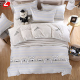 Black white Grey Classic bedding set striped duvet cover white bed linen set Geometric flat sheet set queen bed set Fashion new