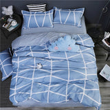 Black white Grey Classic bedding set striped duvet cover white bed linen set Geometric flat sheet set queen bed set Fashion new