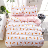 Solstice Bed Linen Mixed Color Cartoon Flowers Striped Lattice Style Bed Cover Bed Sheet Duvet Cover Pillowcase 4pcs Bedding Set