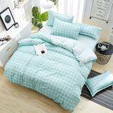Solstice Bed Linen Mixed Color Cartoon Flowers Striped Lattice Style Bed Cover Bed Sheet Duvet Cover Pillowcase 4pcs Bedding Set