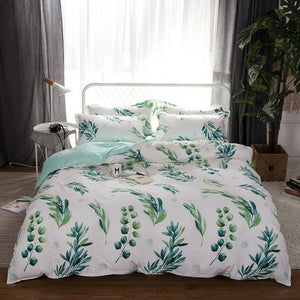 Cartoon Bedding Sets 4pcs Geometric Pattern Bed Linings Duvet Cover Bed Sheet Pillowcases Cover Set