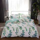 Cartoon Bedding Sets 4pcs Geometric Pattern Bed Linings Duvet Cover Bed Sheet Pillowcases Cover Set