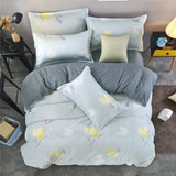 Cartoon Bedding Sets 4pcs Geometric Pattern Bed Linings Duvet Cover Bed Sheet Pillowcases Cover Set
