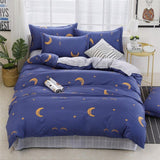 Cartoon Bedding Sets 4pcs Geometric Pattern Bed Linings Duvet Cover Bed Sheet Pillowcases Cover Set