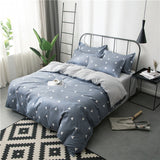 Grey Bedding Set 2018 Summer Bed Linens 3 / 4pcs duvet Cover Set Pastoral Bed Sheet Pillowcase Kid / Adult Bedclothes Queen King