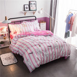 Grey Bedding Set 2018 Summer Bed Linens 3 / 4pcs duvet Cover Set Pastoral Bed Sheet Pillowcase Kid / Adult Bedclothes Queen King