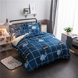 Grey Bedding Set 2018 Summer Bed Linens 3 / 4pcs duvet Cover Set Pastoral Bed Sheet Pillowcase Kid / Adult Bedclothes Queen King
