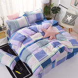 Grey Bedding Set 2018 Summer Bed Linens 3 / 4pcs duvet Cover Set Pastoral Bed Sheet Pillowcase Kid / Adult Bedclothes Queen King