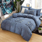 Grey Bedding Set 2018 Summer Bed Linens 3 / 4pcs duvet Cover Set Pastoral Bed Sheet Pillowcase Kid / Adult Bedclothes Queen King