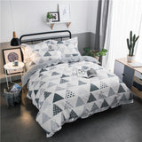 Grey Bedding Set 2018 Summer Bed Linens 3 / 4pcs duvet Cover Set Pastoral Bed Sheet Pillowcase Kid / Adult Bedclothes Queen King