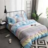Grey Bedding Set 2018 Summer Bed Linens 3 / 4pcs duvet Cover Set Pastoral Bed Sheet Pillowcase Kid / Adult Bedclothes Queen King