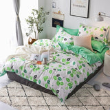 Solstice Cartoon Christmas Tree Elk Bedclothes Simple Fashion Geometric Stripes Bed Sheet Duvet Cover Sets 3/4pcs Bedding Set