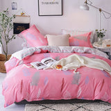 Solstice Cartoon Christmas Tree Elk Bedclothes Simple Fashion Geometric Stripes Bed Sheet Duvet Cover Sets 3/4pcs Bedding Set