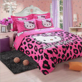 Cute cartoon lattice star cloud Creativity British style 4pcs/3pcs Duvet Cover Sets Soft Polyester Bed Linen Flat Bed Sheet