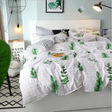 Cute cartoon lattice star cloud Creativity British style 4pcs/3pcs Duvet Cover Sets Soft Polyester Bed Linen Flat Bed Sheet