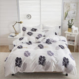 Cute cartoon lattice star cloud Creativity British style 4pcs/3pcs Duvet Cover Sets Soft Polyester Bed Linen Flat Bed Sheet