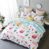 New Pink Unicorn bedding sets Embroidery bed set double Twin queen king size duvet cover bed sheet set pillowcase