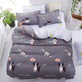 birthday present Duvet Cover flat Bed Sheet linen pillowcase Bedding Sets Full King Twin Queen size  3/ 4pcs