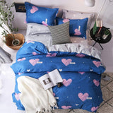 BEST luxury black strips Duvet Cover flat bed Sheets +Pillowcase  King Queen full Twin Bedding Set Bedding Set 3/4pcs