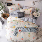 BEST luxury black strips Duvet Cover flat bed Sheets +Pillowcase  King Queen full Twin Bedding Set Bedding Set 3/4pcs