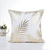 MIHE Merry Christmas Cushion Cover Gold Linen Cotton Soft Cute Throw Pillow Cover Decorative Sofa Pillow Case Pillowcase BZT18