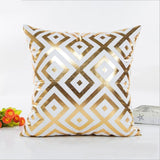 MIHE Merry Christmas Cushion Cover Gold Linen Cotton Soft Cute Throw Pillow Cover Decorative Sofa Pillow Case Pillowcase BZT18