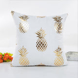 MIHE Merry Christmas Cushion Cover Gold Linen Cotton Soft Cute Throw Pillow Cover Decorative Sofa Pillow Case Pillowcase BZT18