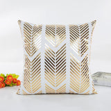 MIHE Merry Christmas Cushion Cover Gold Linen Cotton Soft Cute Throw Pillow Cover Decorative Sofa Pillow Case Pillowcase BZT18