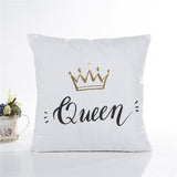MIHE Merry Christmas Cushion Cover Gold Linen Cotton Soft Cute Throw Pillow Cover Decorative Sofa Pillow Case Pillowcase BZT18