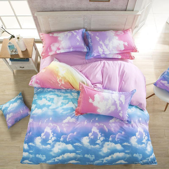 New Style Fashion Style Cloud Bedding Set Queen/Full/Twin Size Bed Linen Set 4pcs Polyester Queen Bed Sets Duvet Cover