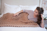 Knitting Throw Blankets Yarn Knitted Blanket Hand-knitted Warm Chunky Knit Cheap Blanket Thick Bulky Sofa Throw