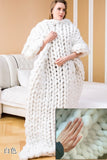 Knitting Throw Blankets Yarn Knitted Blanket Hand-knitted Warm Chunky Knit Cheap Blanket Thick Bulky Sofa Throw