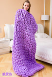 Knitting Throw Blankets Yarn Knitted Blanket Hand-knitted Warm Chunky Knit Cheap Blanket Thick Bulky Sofa Throw