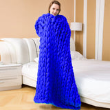 Knitting Throw Blankets Yarn Knitted Blanket Hand-knitted Warm Chunky Knit Cheap Blanket Thick Bulky Sofa Throw