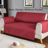Sofa Couch Cover Chair Throw Pet Dog Kids Mat Furniture Protector Reversible Washable Removable Armrest Slipcovers 1/2/3 Seat
