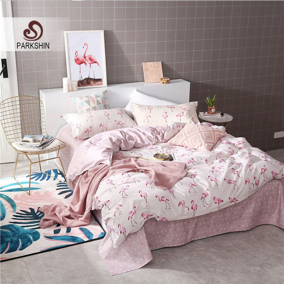 ParkShin Bedding Set Underwear Comforters Duvet Covers Double Adult Bed Sheet Set Pink Euro Bedspread Queen King Bed Linens Set