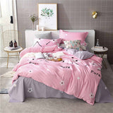 ParkShin Bedding Set Underwear Comforters Duvet Covers Double Adult Bed Sheet Set Pink Euro Bedspread Queen King Bed Linens Set