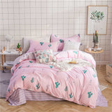 ParkShin Bedding Set Underwear Comforters Duvet Covers Double Adult Bed Sheet Set Pink Euro Bedspread Queen King Bed Linens Set
