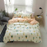 Svetanya Feather Print Sheet Pillowcase and Quilt Cover Sets 100% Cotton Bedlinen Twin Double Queen King Size Bedding Set