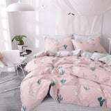 Svetanya Feather Print Sheet Pillowcase and Quilt Cover Sets 100% Cotton Bedlinen Twin Double Queen King Size Bedding Set