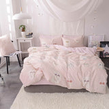 Svetanya Feather Print Sheet Pillowcase and Quilt Cover Sets 100% Cotton Bedlinen Twin Double Queen King Size Bedding Set