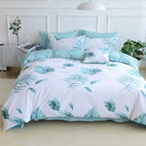 Svetanya Feather Print Sheet Pillowcase and Quilt Cover Sets 100% Cotton Bedlinen Twin Double Queen King Size Bedding Set