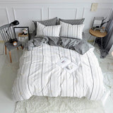 Svetanya Feather Print Sheet Pillowcase and Quilt Cover Sets 100% Cotton Bedlinen Twin Double Queen King Size Bedding Set