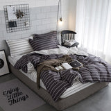 Simple Double-Sided Striped Bed Set Of Three Or Four Sets