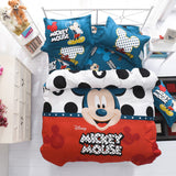 purple mickey children bedding set queen full single size duvet cover sheet pillow case bed linen set