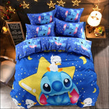 New Bedding Cartoon Hello Kitty cut Mouse 4pcs/3pcs Duvet Cover Sets Soft Polyester Bed Linen Flat Bed Sheet Set Pillowcase