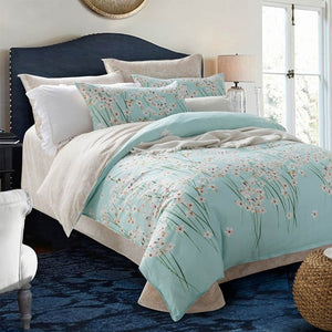 Stock Clearance Cotton Bedlinen (1*Blanket Cover+1*flat Sheet+2*Pillowcase)