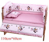 5pcs Cotton Baby Bed Bumpers for Newborns Toddler Soft Bed Bedding Sets Pillowcase sheet for Infant Cribs Bumper
