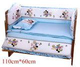5pcs Cotton Baby Bed Bumpers for Newborns Toddler Soft Bed Bedding Sets Pillowcase sheet for Infant Cribs Bumper