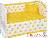 5pcs Cotton Baby Bed Bumpers for Newborns Toddler Soft Bed Bedding Sets Pillowcase sheet for Infant Cribs Bumper